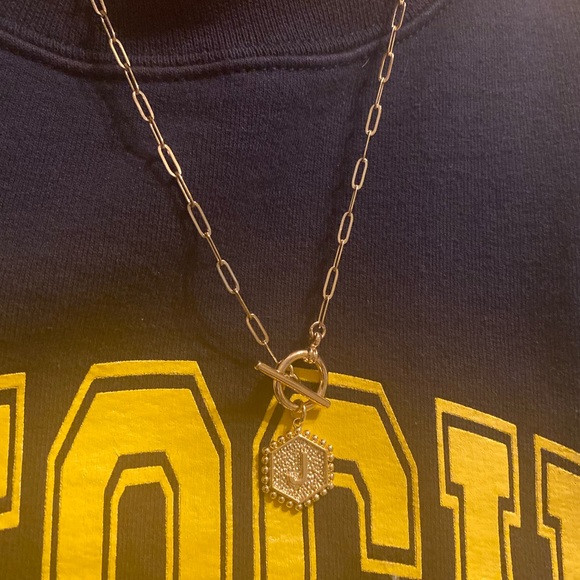 Jewelry - gold necklace letter “J”